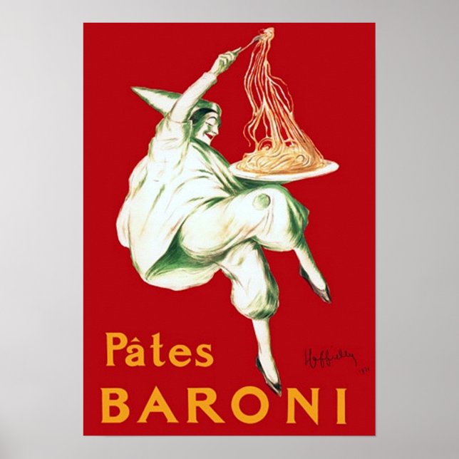 Póster Vintage Baroni Pasta Advertisement (Frente)