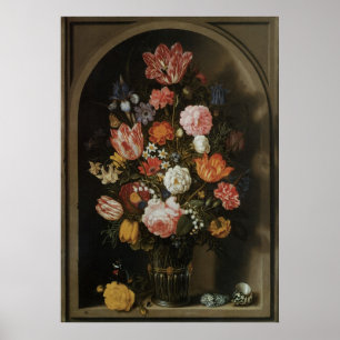 Poster Vintage Barroco, Flor Piece de Bosschaert, Elder