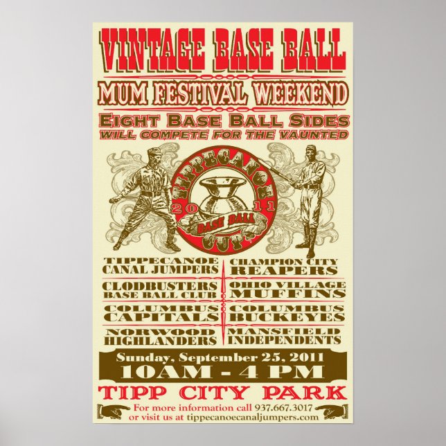 POSTER VINTAGE BASEBALL (Frente)