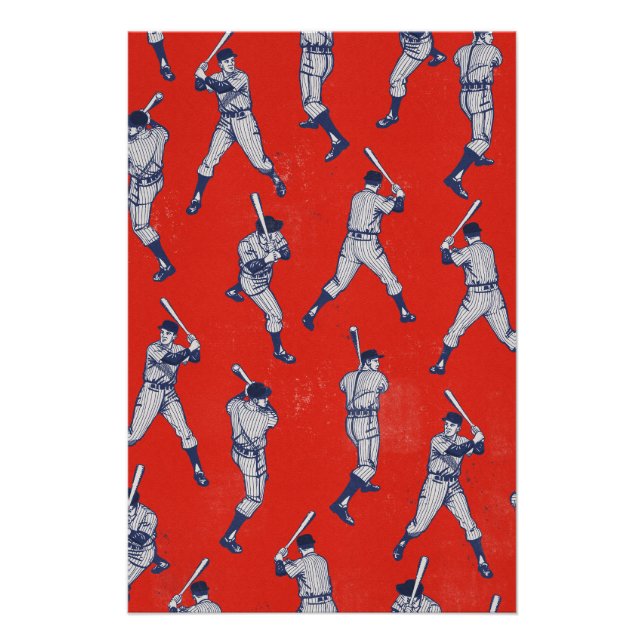 Póster Vintage Baseball pattern (Frente)