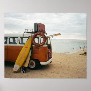 Poster Vintage Beach Image de férias de verão