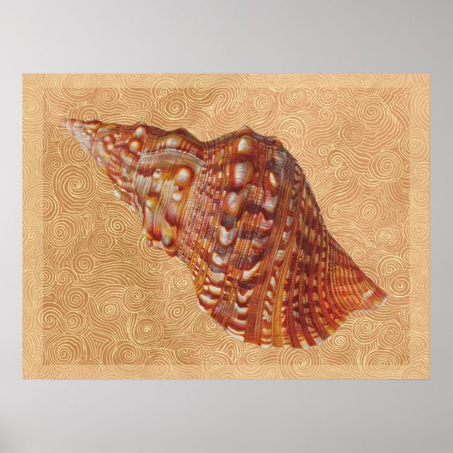 Poster Vintage Beach Seashell (Frente)