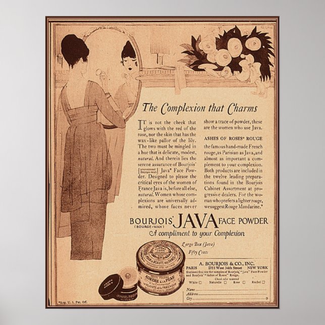 Poster Vintage Beauty and Cosmetics Ad 1922 (Frente)
