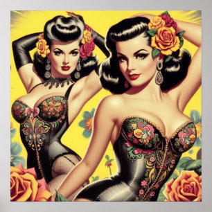 Poster Vintage Beauty Pin-Ups