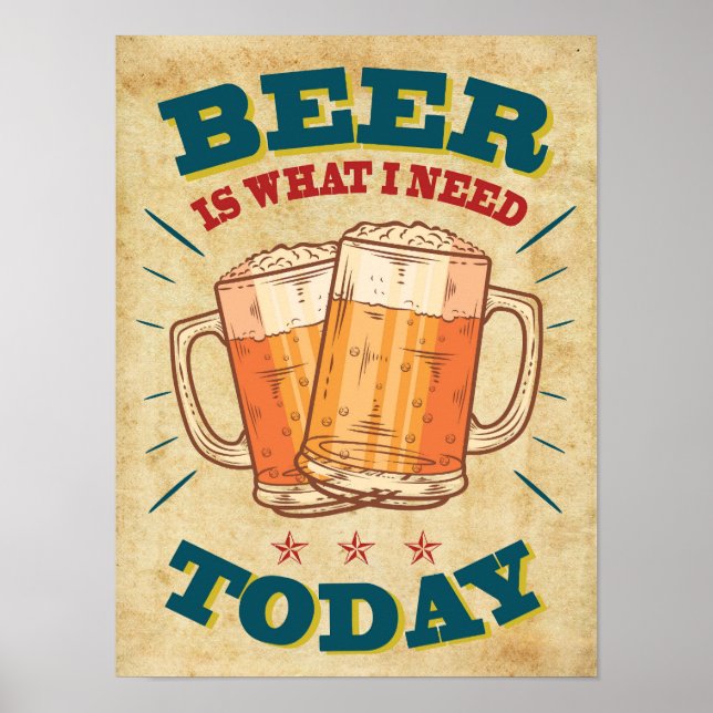 Poster Vintage Beer (Frente)