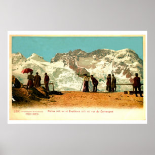 Póster Vintage belle époque cena, Alpes Suíços