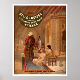 Poster vintage: Belle of Nelson Whiskey