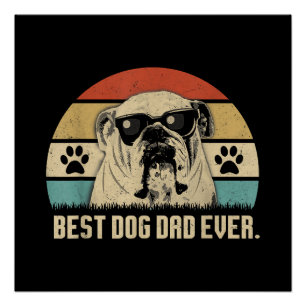 Póster Vintage Best English BuldoPAI Nunca Teve Camisa Pa