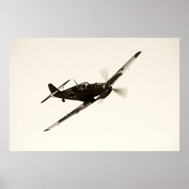 Poster Vintage Bf- 109 E- 3 Emil (Frente)