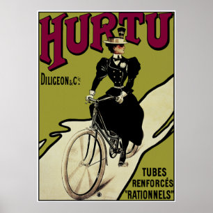 Poster Vintage Bicycle Poster: Hurtu Bicicletas