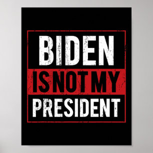 Poster Vintage Biden Não É Meu Presidente Biden Harris Ga