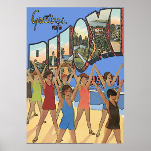 Póster Vintage Biloxi MS