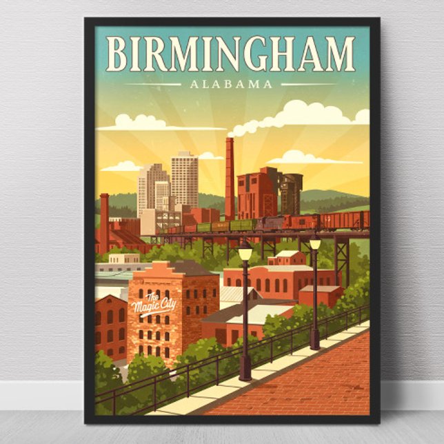 Poster Vintage Birmingham, Alabama (Criador carregado)