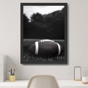 Poster Vintage Black Monocromo Futebol