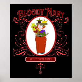Poster Vintage Bloody Mary, 3 Vezes