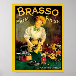 Póster Vintage Brasso Metal Polonês