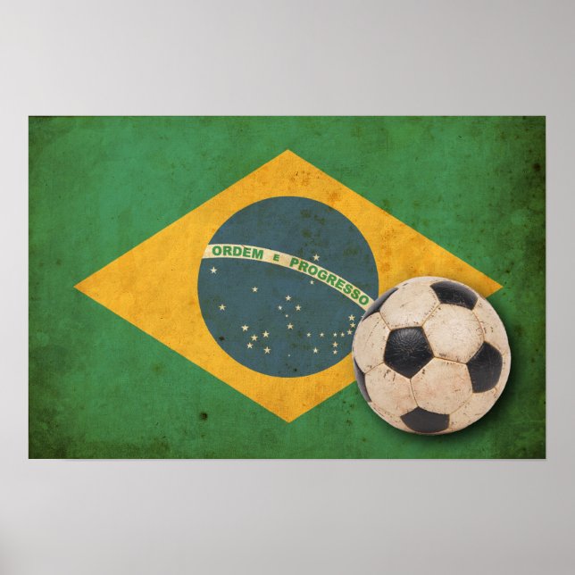 Poster Vintage Brazil Flag (Frente)
