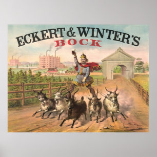 Póster Vintage Brewery Ad 1871