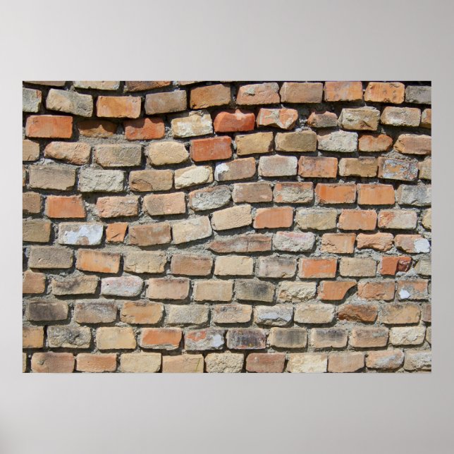 Póster Vintage Brick Wall (Frente)