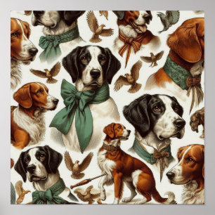 Poster Vintage Brittany Seamless
