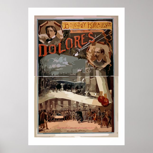 Poster "Vintage Broadside-Bolossy-Kiralfy-Grand Parison (Frente)