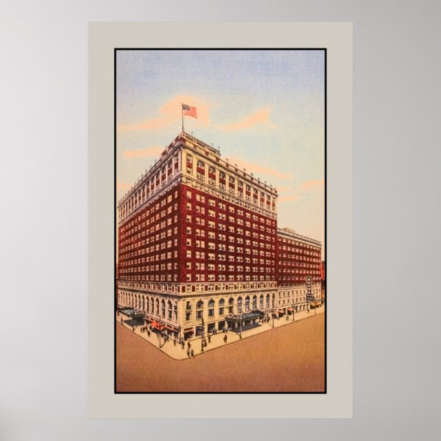 Poster vintage Brown Hotel (Louisville, Kentucky) (Frente)