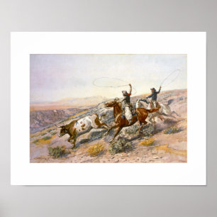 Poster Vintage Buccaroos Charles Marion Russell