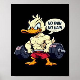 Poster Vintage Buff Duck Sem Dor Sem Ganhar Carrinho De F