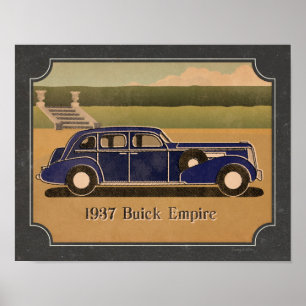 Póster Vintage Buick 1937