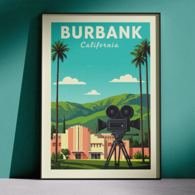 Poster Vintage Burbank California (Criador carregado)