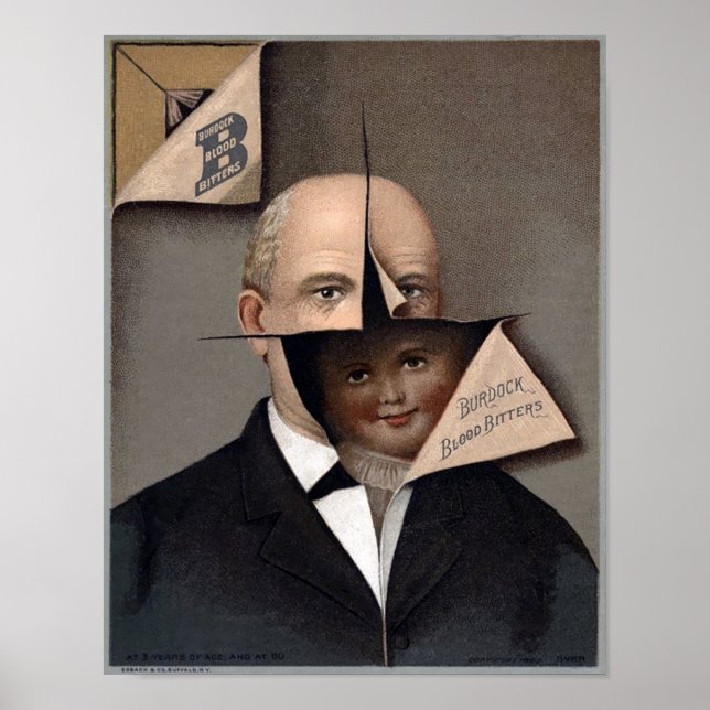 Poster Vintage Burdock Blood Bitters Anúncio (Frente)