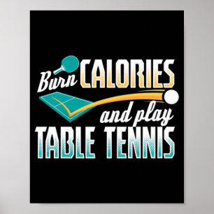 Poster Vintage Burn Calories And Play Mesa Ping P