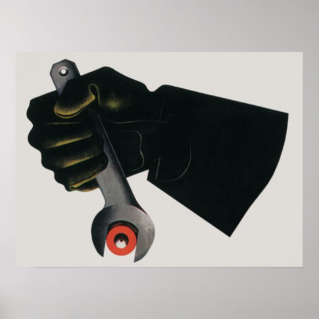 Póster Vintage Business, Fabricante (Frente)