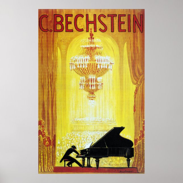 Póster Vintage C. Bechstein German Piano Advertisement (Frente)