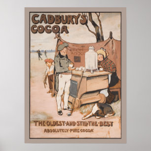 Poster Vintage Cadbury's Cocoa Advertisement