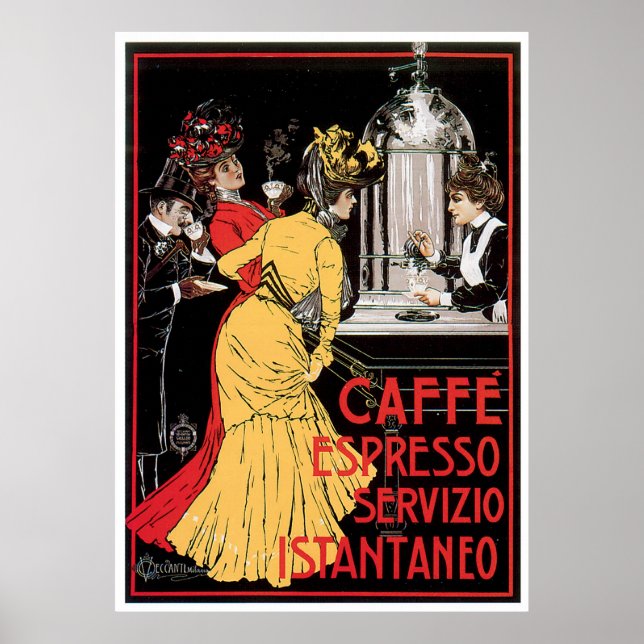 Póster Vintage Caffe Espresso (Frente)