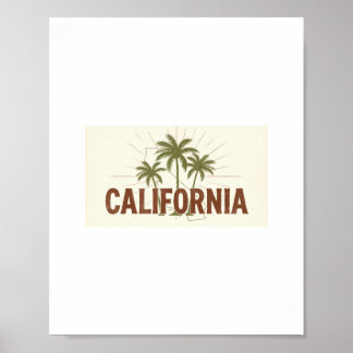 Poster Vintage California Sweatshirt | Retro Palm Tree St