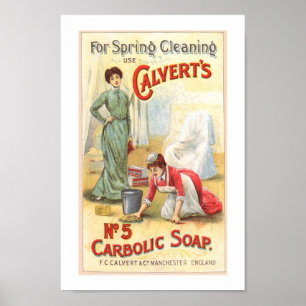 Poster Vintage Calverts Carbólica No.5 Soap Advertisement