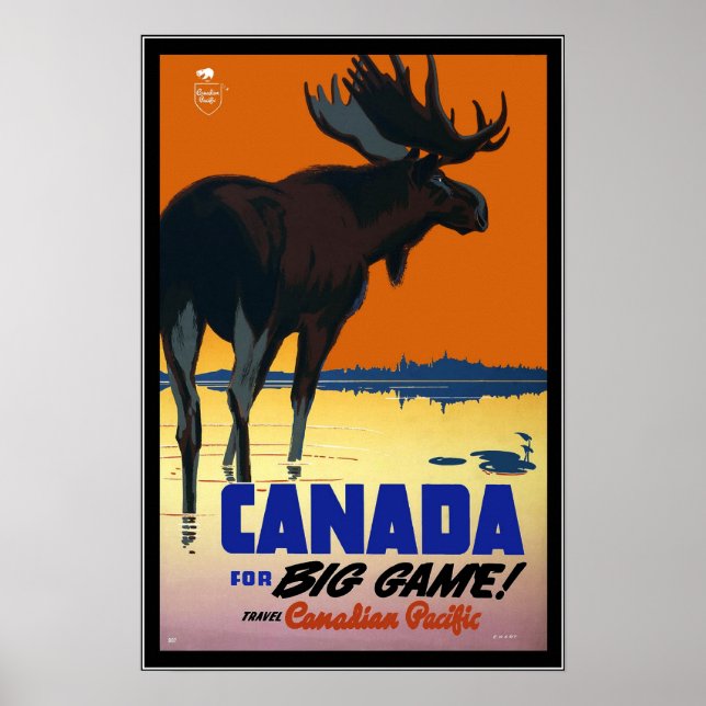 Poster Vintage Canadá Viagem (Frente)