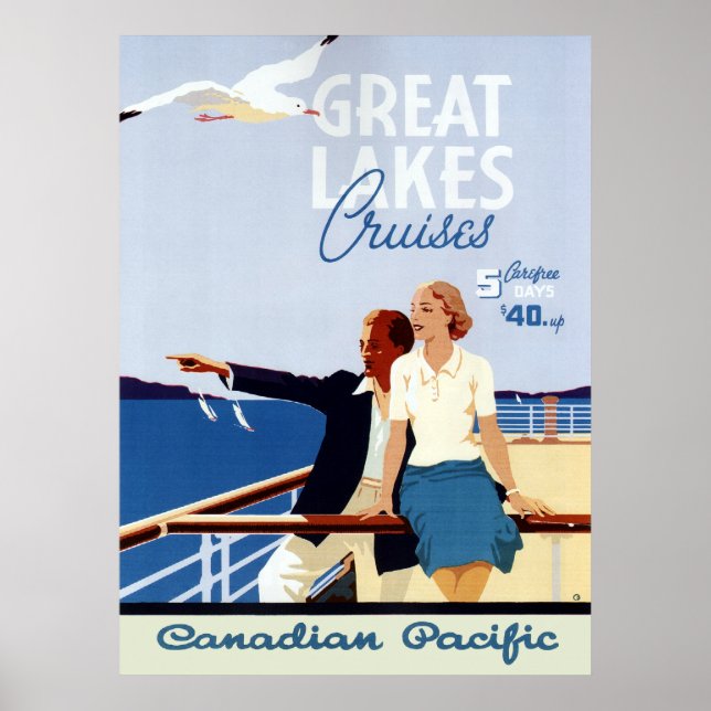 Póster Vintage Canadian Cruise Line Excelente (Frente)