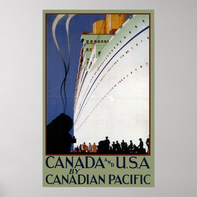Póster Vintage Canadian Cruise Lines Viagem (Frente)