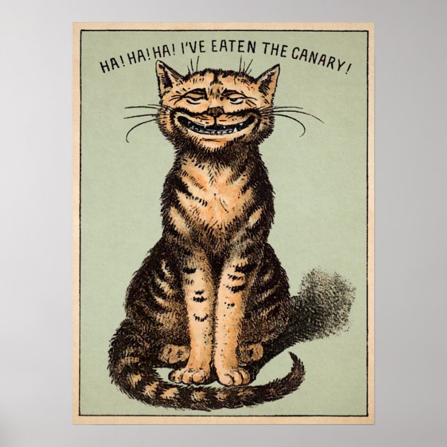 Poster Vintage Canary Cat (Frente)