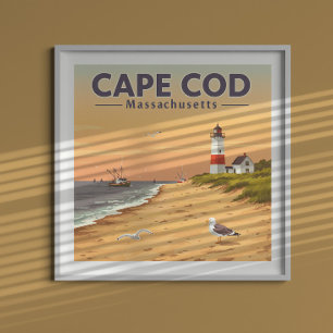 Poster Vintage Cape Cod Massachusetts