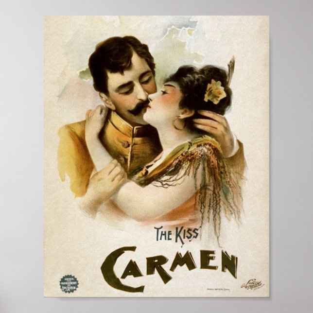 Poster Vintage Carmen The Kiss (Frente)