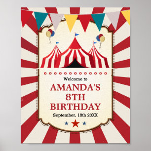Poster Vintage Carnival Circus Birthday