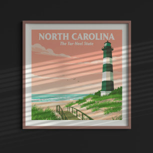 Poster Vintage Carolina do Norte