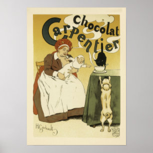 Póster Vintage Carpentier Chocolat Advertisement