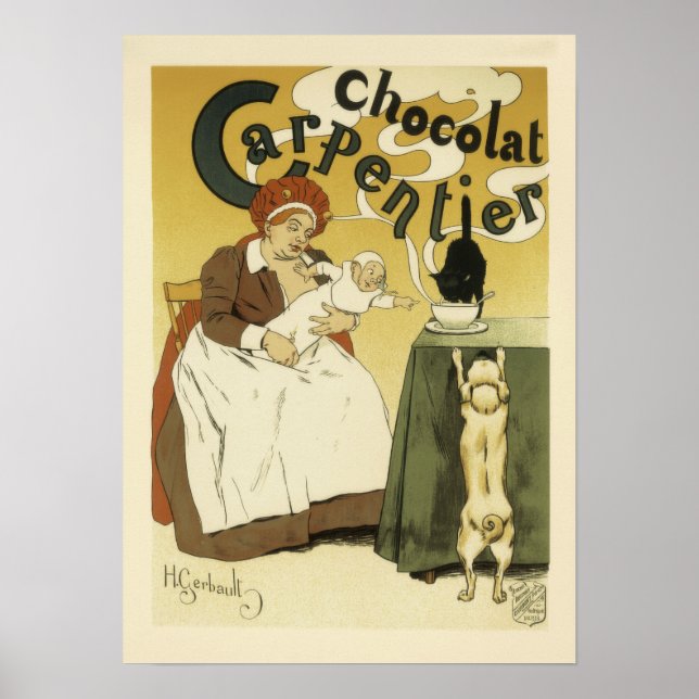Póster Vintage Carpentier Chocolat Advertisement (Frente)
