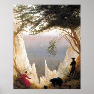 Poster Vintage Caspar Friedrich Chalk Cliff em Ruegen