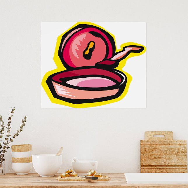 Poster Vintage Cast Iron Griddle Retro Cozinhar Art (Criador carregado)